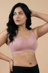 Zivame True Curv Double Layered Non Wired Full Coverage Super Support Bra - Silver Pink — thumbnail 3